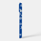 Photo Christmas Blue Cute Reinder White Script (Côté gauche)