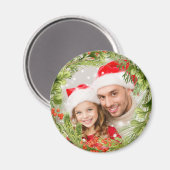 Photo Christmas Magnet Christmas Wreath (Recto/Verso)