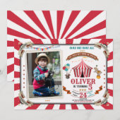 Photo Circus invitation anniversaire Festival Vint (Devant / Derrière)