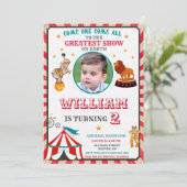 Photo Circus invitation anniversaire Vintage Circu (Debout devant)
