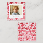 Photo Classroom Valentine Mini Card Personalized Informatiekaartje (Voorkant / Achterkant)