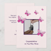 Photo clé Félicitations pour votre nouvelle carte  (Devant / Derrière)