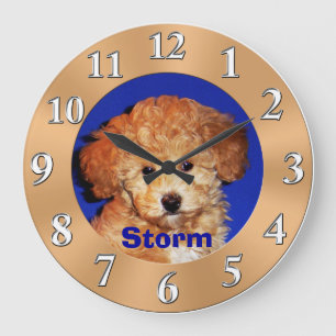 Photo Clock with YOUR Name and Picture Grote Klok