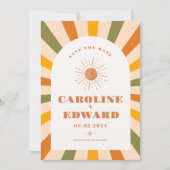 Photo Code Qr Save the Date Rainbow Wavy Groovy (Devant)