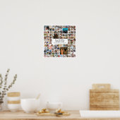 Photo Collage 100 Pictures Birthday Gift Square Poster (Keuken)