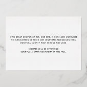 Photo Collage 3 Photos Faire-part de graduation (Verso)