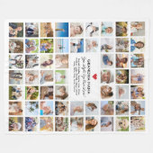 Photo Collage 57 Afbeeldingen Easy DYI Custom Gift Fleece Deken (Voorkant (Horizontaal))