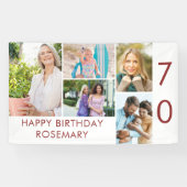 Photo Collage 5 Photo Bannière du 70e anniversaire (Horizontal)