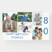 Photo Collage 5 Photo Bannière du 80e anniversaire (Horizontal)
