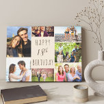Photo Collage 7 Photo Beige Brown 18e anniversaire<br><div class="desc">Dites Joyeux 18e anniversaire avec une toile enveloppée sur mesure. Le modèle photo est mis en place pour vous d'ajouter 7 de vos photos préférées qui sont affichées dans un collage photo autour de la salutation d'anniversaire. Le texte se lit simplement "Joyeux 18ème anniversaire" dans la typographie décontractée. "18ème" est...</div>