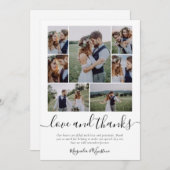 Photo Collage Amour et Merci Mariage Merci Ca (Devant / Derrière)