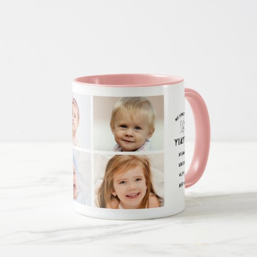 Photo Collage Awesome YIAYIA Mug (Devant droit)