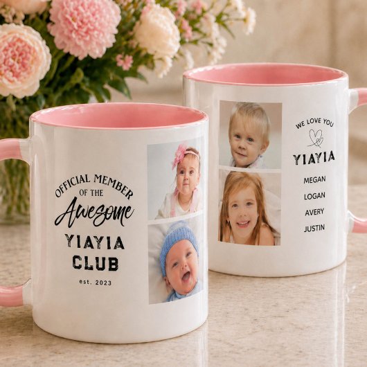 Photo Collage Awesome YIAYIA Mug