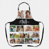 Photo Collage Black Monogram Schort (Voorkant)