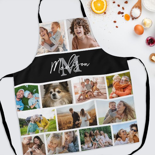 Photo Collage Black Monogram Schort
