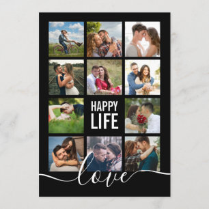 Photo Collage Black Wedding Program Programma