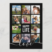 Photo Collage Black Wedding Programme (Devant)