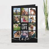 Photo Collage Black Wedding Programme (Devant)