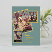 PHOTO Collage Carte de Noël VRAI OR FOIL (Debout devant)