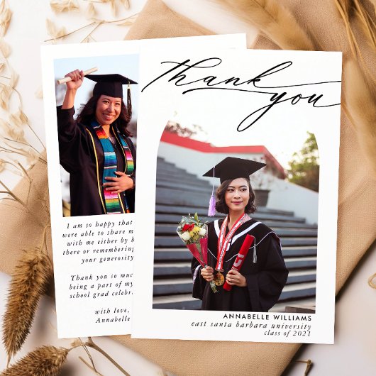 Photo Collage Carte de remerciements de diplôme