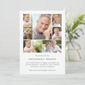 Photo Collage Carte de remerciements funéraire (Debout devant)