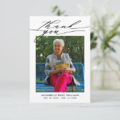 Photo Collage Carte de remerciements funéraire (Debout devant)