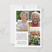 Photo Collage Carte de remerciements funéraire (Dos)
