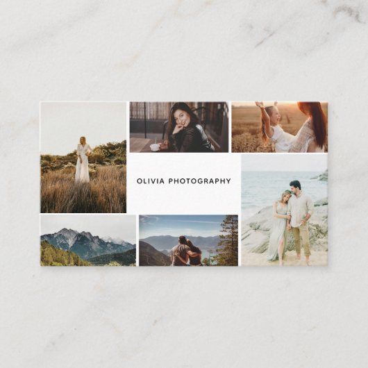 Photo Collage Carte de visite moderne (Devant)