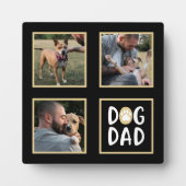 Photo Collage Chien Papa Empreinte de patte Plaque (Devant)