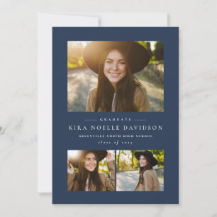 Photo collage classique marine diplôme faire-part