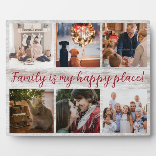 Photo Collage de photos familiales Plaque de script en b (Devant)