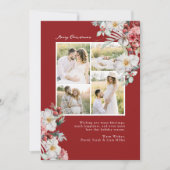 Photo Collage Élégante Carte de Noël (Devant)