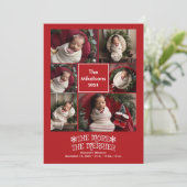 Photo Collage Faire-part de naissance de Noël (Debout devant)