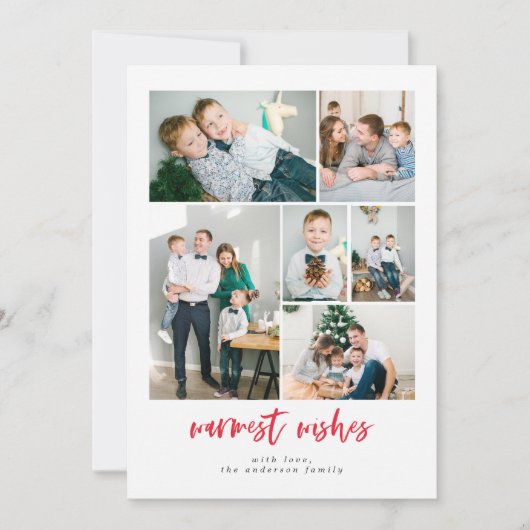 Photo Collage Famille Carte photo de vacances (Devant)