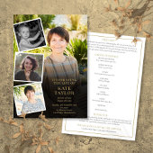 Photo Collage Funéraire Programme D'Ordre De Servi