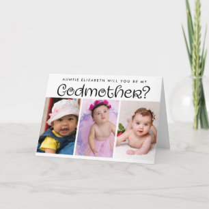 Photo Collage Godmother voorstel Kaart