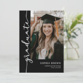 Photo Collage Graduate Graduation Party Invitation (Debout devant)