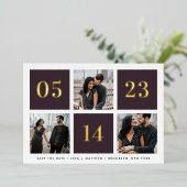 Photo Collage Grille Foil Enregistrer la carte Dat (Debout devant)