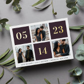 Photo Collage Grille Foil Enregistrer la carte Dat