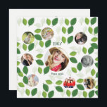 PHOTO COLLAGE Invitation d'anniversaire Feuilles v<br><div class="desc">Élégante papeterie moderne d'événements qui peut être utilisé pour n'importe quelle occasion. Modifiez le texte en fonction de vos besoins. ________________________________________________________________________________________________________________________________________________________________________________________________________________________________________________________________</div>