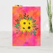 Photo Collage "Joyeux Anniversaire" Carte Sunflowe (Dos)