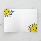 Photo Collage "Joyeux Anniversaire" Carte Sunflowe (Intérieur)