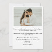 Photo Collage Juste Marié Mariage Faire-part (Dos)