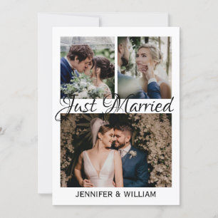 Photo Collage Juste Marié Mariage Faire-part