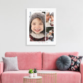 Photo Collage Keepsake Heart Canvas Afdruk (Insitu (Woonkamer))