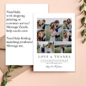 Photo Collage Love et Merci Mariage