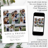 Photo Collage Love et Merci Mariage