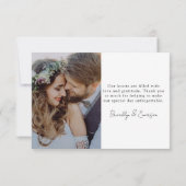 Photo Collage Love & Merci Mariage Carte de remerc (Dos)