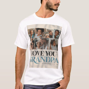 "Photo Collage 'Love You Grandpa' T-Shirt -