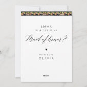 Photo Collage Maid Of Honor Carte de proposition (Dos)